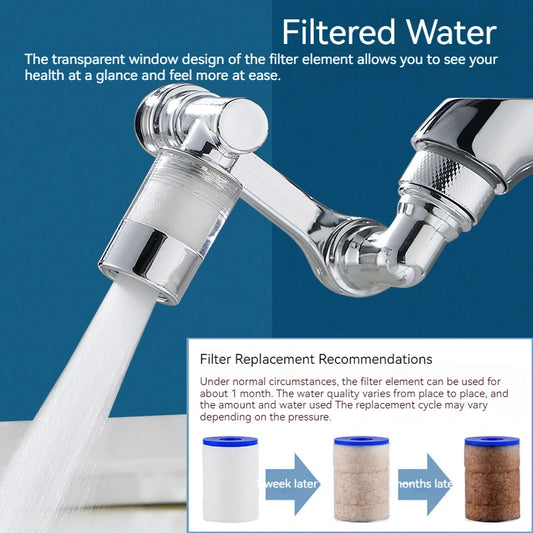 1080° Rotating Water Filter Plastic Faucet