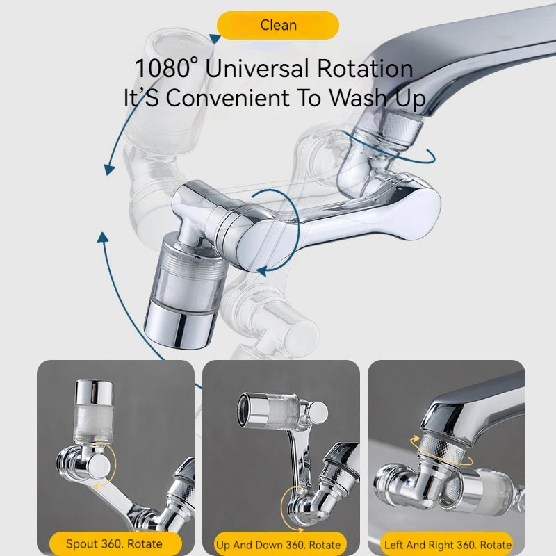 1080° Rotating Water Filter Plastic Faucet