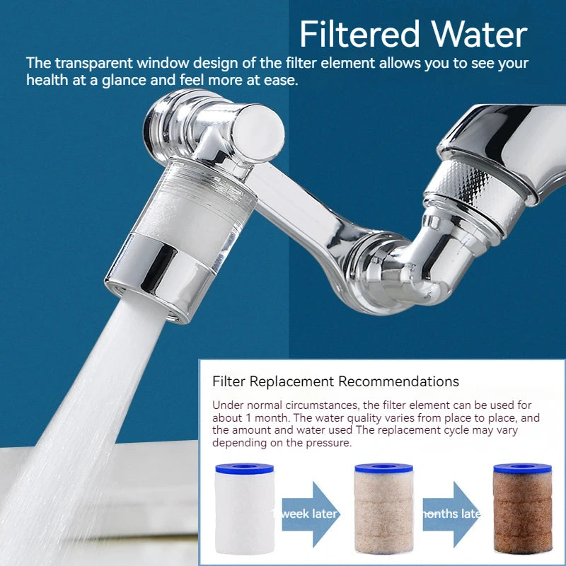 1080° Rotating Water Filter Plastic Faucet